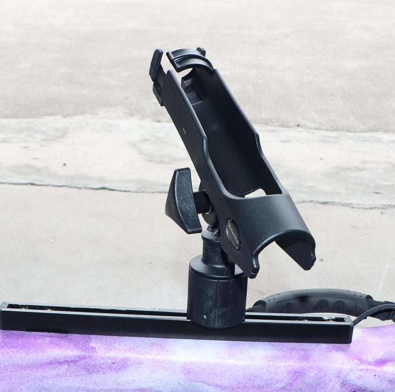 METER STAR MiniPort 360Â° Rotating Fishing Rod Holder - Compact Mini Rod Holder with Track Mounting Base Kit, Round Base & Rod Socket, Installation Accessories & Tools Included - Image 3