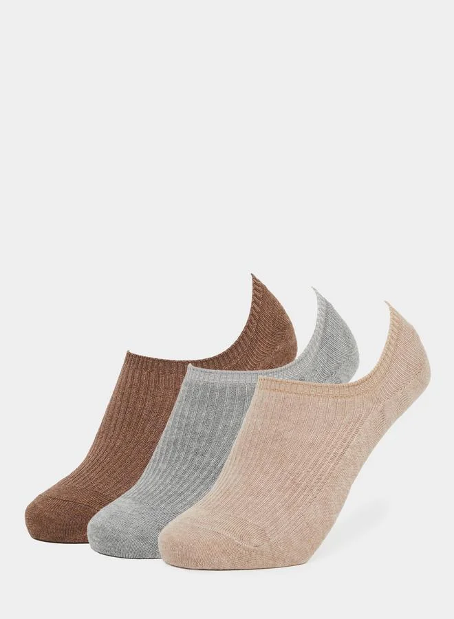 ستايلي Styli Set of 3 - Solid No Show Socks