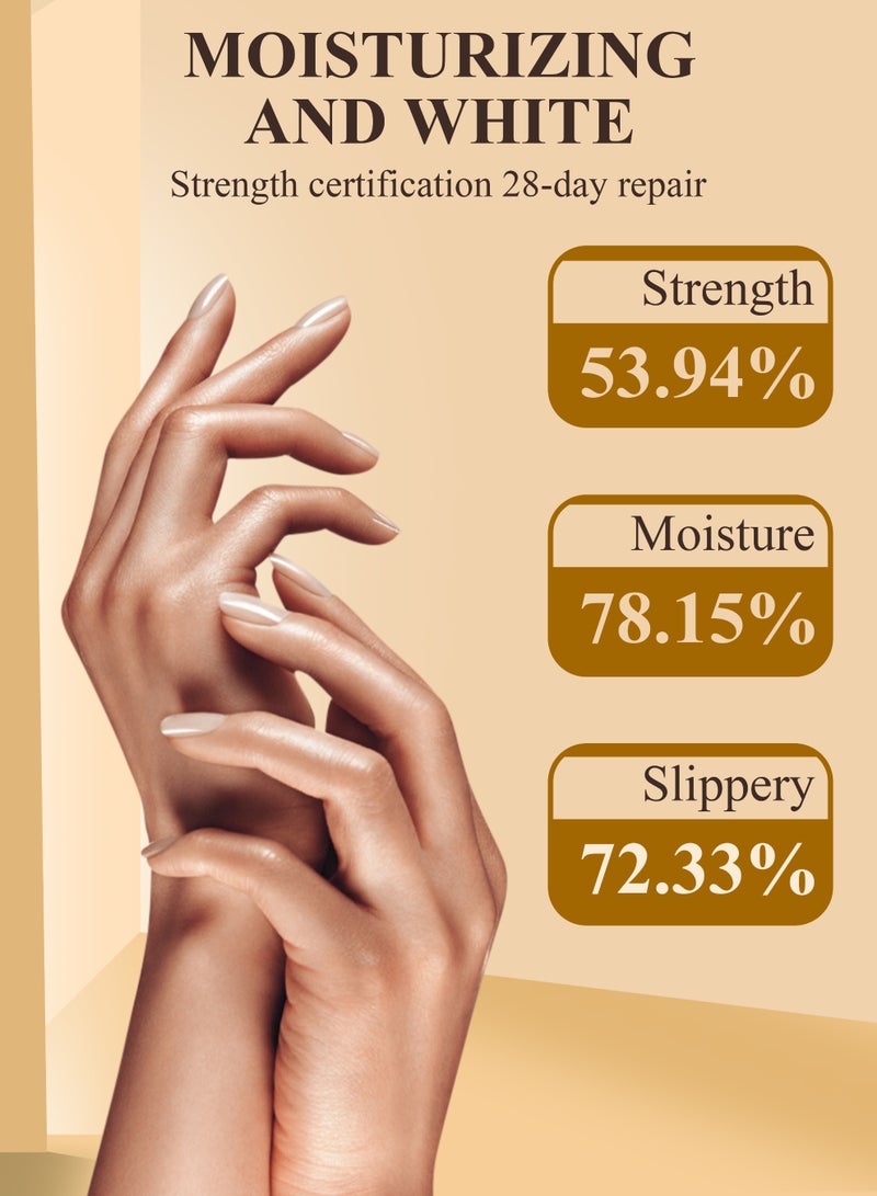 Kanza 3 قطع كريم يد مضاد للشيخوخة بالكولاجين مرطب عميق كريم يد مضاد للتجمد ومنع التشققات ناعم ومشرق كريم يد بالكولاجين مرطب مرطب لإصلاح اليدين الجافة والخشنة 3x30 جرام - Image 4