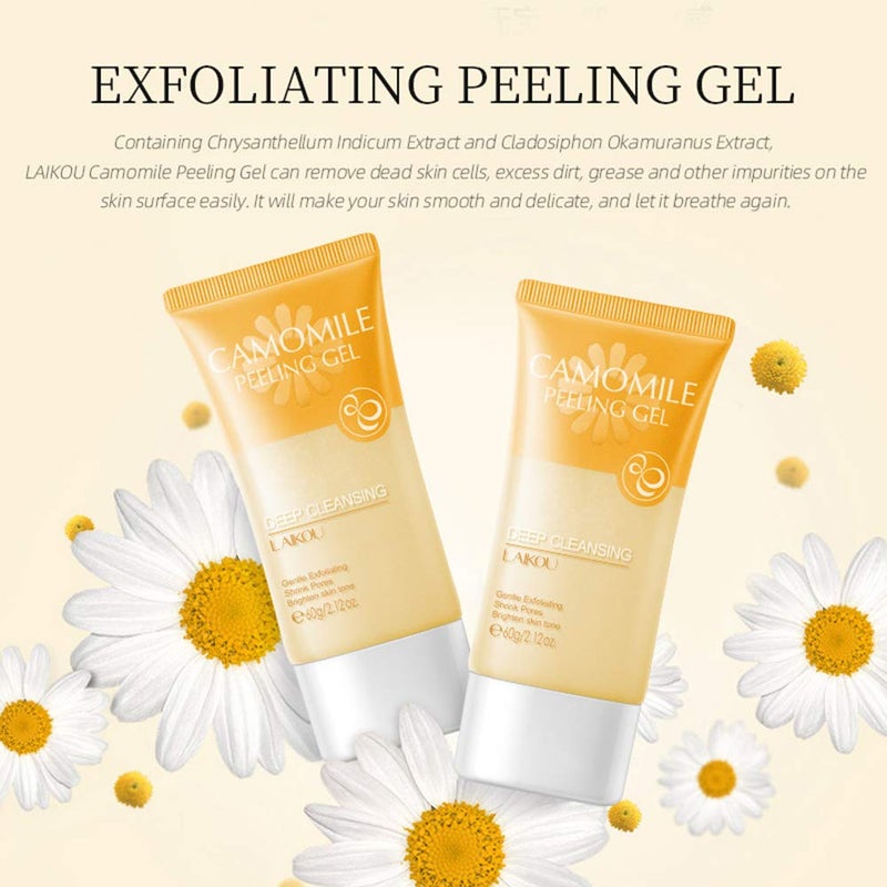 LAIKOU BEUKING Face Camomile Peeling Gel Deep Cleansing Moisturizing Smoothing Gentle Exfoliating Remove Dirt Tighten Pores Improving Face Skin - Image 2