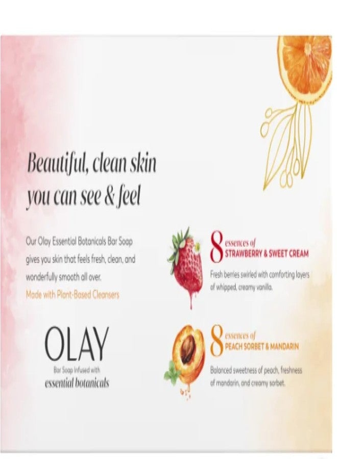 Olay Botanical Bliss Bar Soap - 16 Pack (3.75 oz each) | Infused with Strawberry & Sweet Cream, Peach Sorbet & Mandarin - Image 2