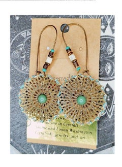 A distinctive and elegant women's earring, a copper accessory
