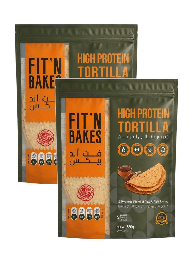 FIT 'N Bakes High Protein Tortilla 360g Bread (High Protein) Bundle - Image 1