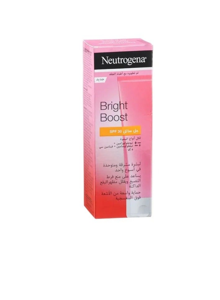 Neutrogena Acne Care Neutrogena Bright Boost Gel Face Cream SPF 30, 50ml, with antioxidants, vitamins C & E and Neoglucosamine, an essential hyaluronic acid that promotes skin care, refreshment and radiance, Neutrogena - Image 5