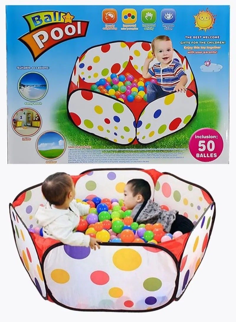 AGD Ocean Ball Pool Pit Tent House with 50 Balls - Image 3
