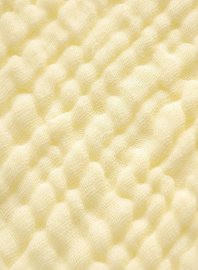 Zebroc 28×28 cm Baby Muslin Burp Cloth | 100% Cotton 6-Layer Gauze Face & Body Towel | Super Absorbent & Quick-Dry Baby Washcloth for Newborns | Multi-Colour Muslin Wipes (2, Yellow (28 X 28 CM)) - Image 3