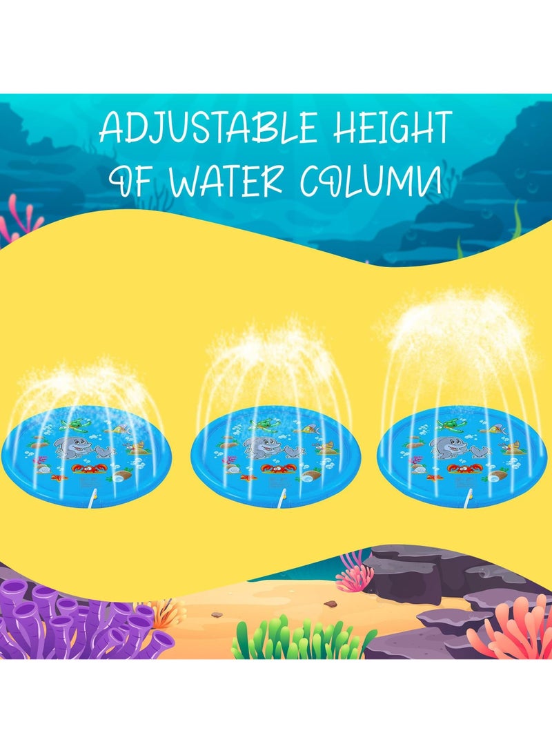 Splash Pad for Kids, Outdoor Water Fun for Kids 67" Inflatable Splash Pad Water Play Mat with Sprinklers Age 3-7 Toddler Water Toy for Summer Splash and Play  - Image 5