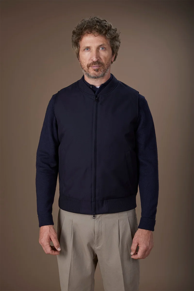 Men's padded sleeveless jacket - DK Blue