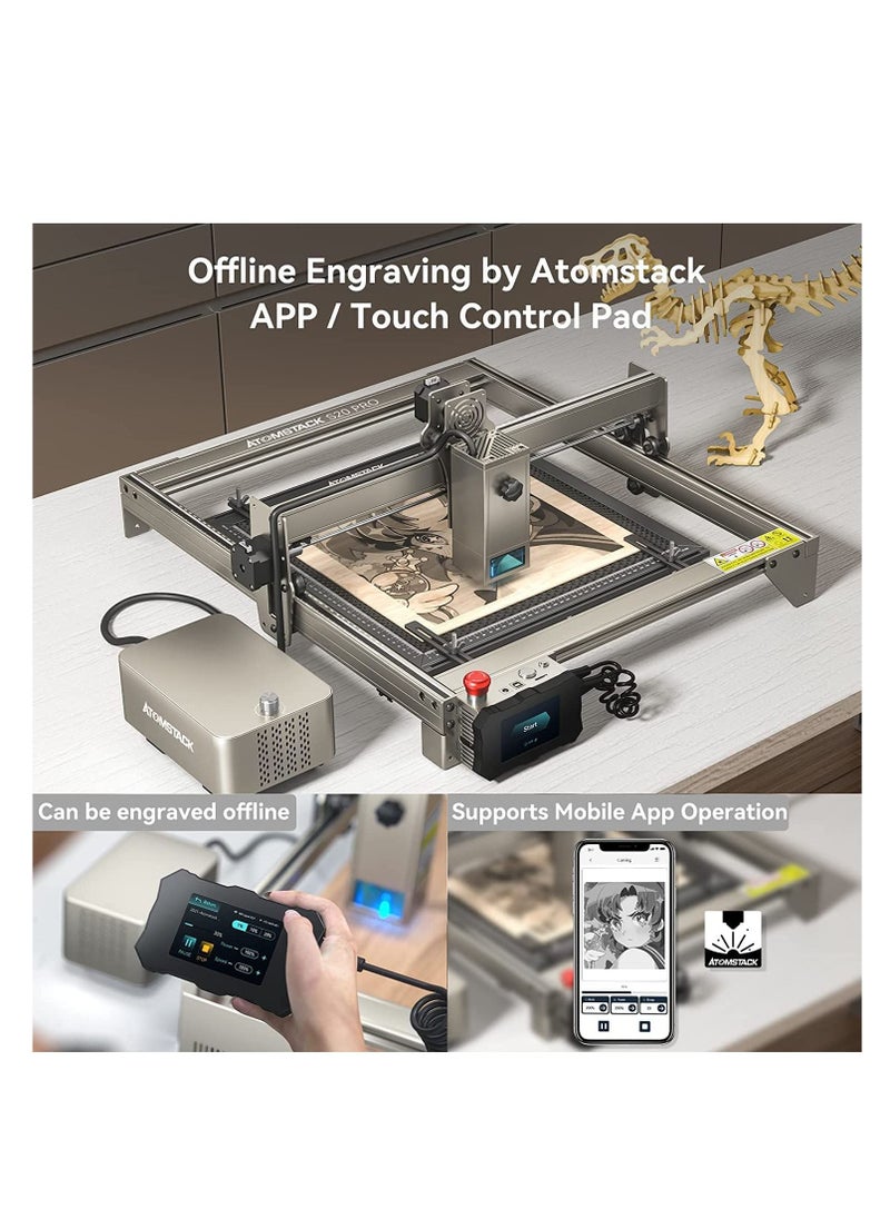 ATOMSTACK - ATOMSTACK S20 PRO Laser Engraving Machine,20W Output Power, 130W Laser Engraver Cutting Machine,Laser Cutter and Engraver Machine - Image 1