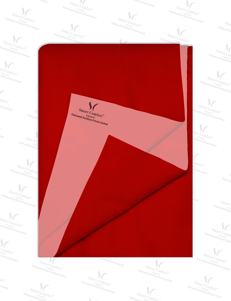 Smart Comfort Waterproof Baby Bed Protector Dry Sheet for Born Babies| Breathable | Extra Soft Fabric| Super Absorbent | Washable| Reusable | Anti Dust Changing Mat (Red, X-Large(200 X 140)) - Image 1