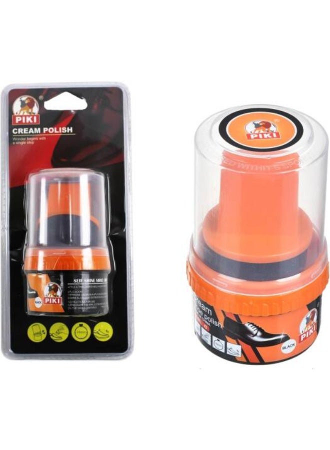 PIKI "PIKI Black Shoe Cream Polish with Applicator – Instant Shine" - Image 3