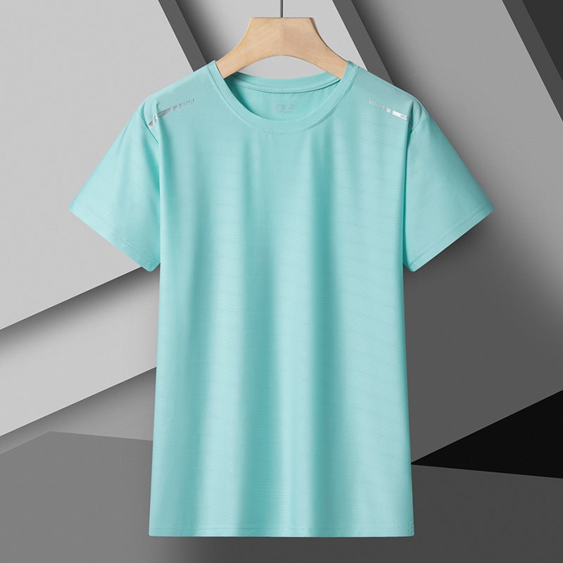 Couple Style Women'S Men'S Short-Sleeved Ice Silk T-Shirt T-Shirt Breathable Shirt Sportswear - Image 1