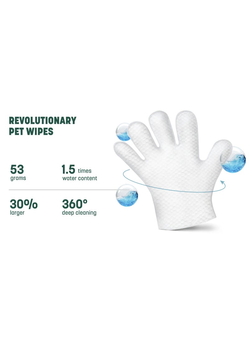 owocare Pet Wipes Glove Blueberry Scent 5pics - Image 2
