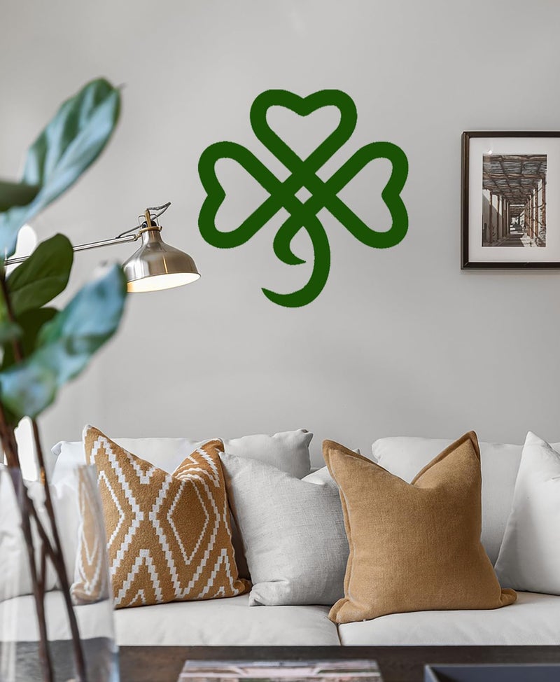 RESACO St Patricks Day Decorations Shamrock Decorations Shamrock Wreath Irish Celtic Gift for St Patty's Day Lucky Shamrock Ornaments for Front Door Bathroom Laundry Room Home Office (Green) - Image 5