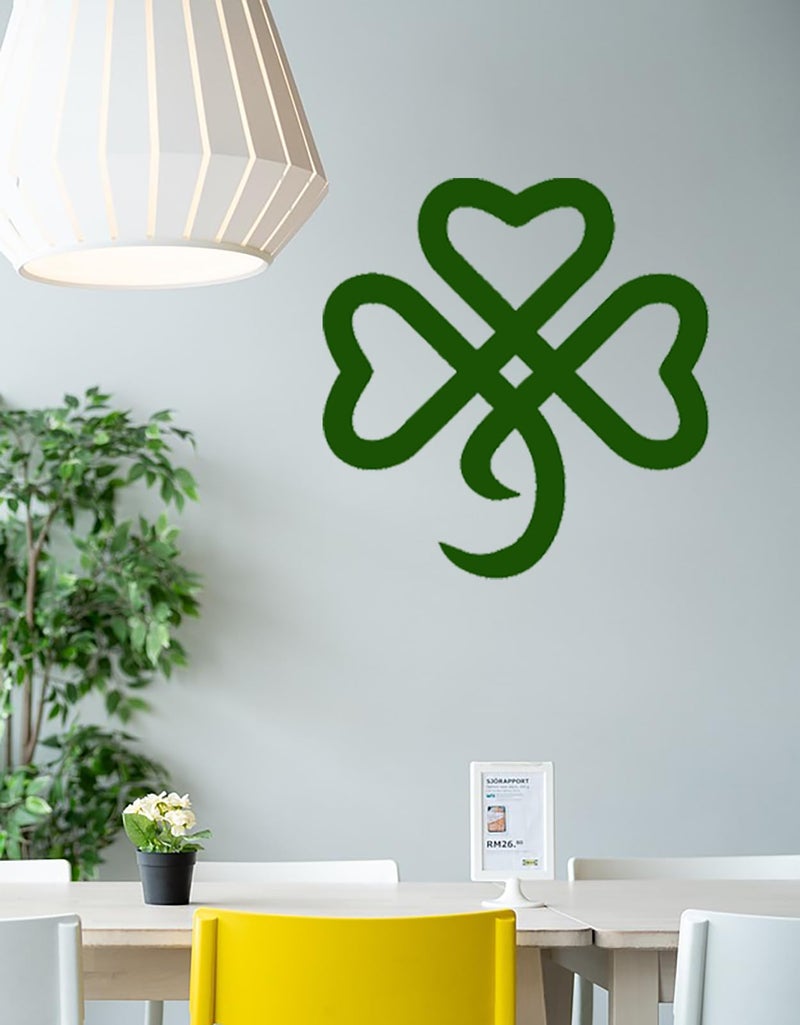 RESACO St Patricks Day Decorations Shamrock Decorations Shamrock Wreath Irish Celtic Gift for St Patty's Day Lucky Shamrock Ornaments for Front Door Bathroom Laundry Room Home Office (Green) - Image 4