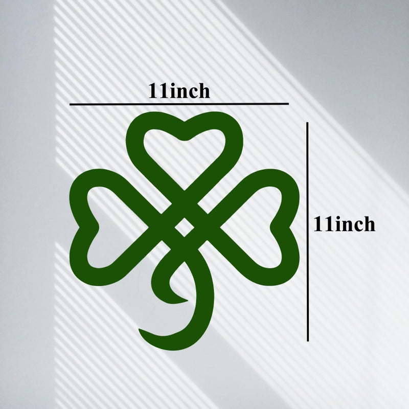 RESACO St Patricks Day Decorations Shamrock Decorations Shamrock Wreath Irish Celtic Gift for St Patty's Day Lucky Shamrock Ornaments for Front Door Bathroom Laundry Room Home Office (Green) - Image 2