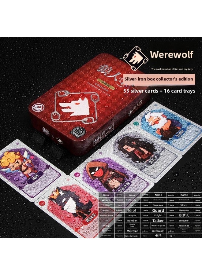 New Werewolf Official Authentic Tin Box Collection Gold Edition Plastic Waterproof Card Full Set Adult Party Game