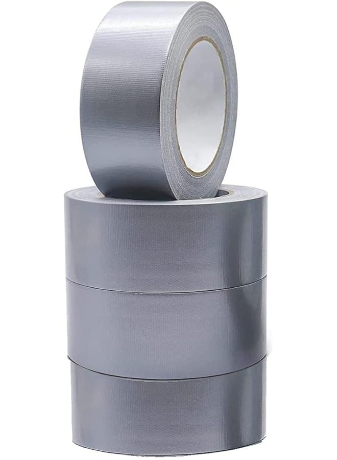 مارك 4 لفات شريط لاصق 5.1 سم × 13.6 متر شريط لاصق قوي فضي لتعبئة المطبخ والمنزل والمكتب للاستخدام الداخلي والخارجي فضي - Image 1