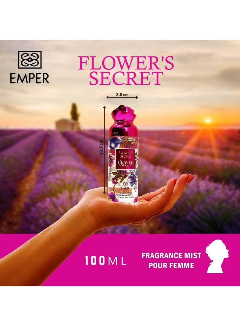 Emper Flower's Secret Heaven Bouquet - Body Mist - For Women - 100ml  - Image 2