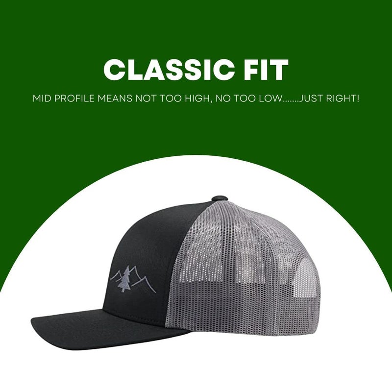 LINDO Trucker Hat - Great Outdoors Collection (Black/Graphite) - Image 4