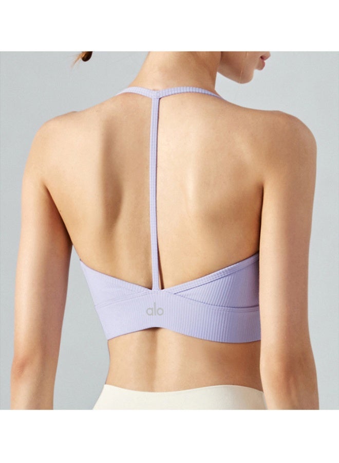 alo Alo Yoga Sports Bra - Stylish Halter Neck Backless Design  - Image 2