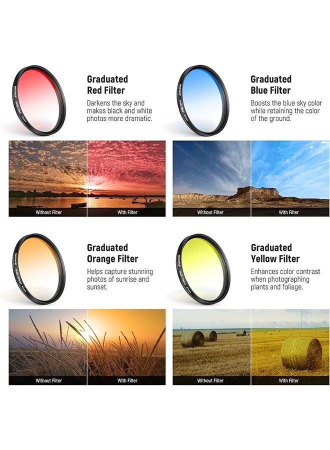 NEEWER Clip On 67mm Phone ND Filter Kit, Upgraded Lens Clip Cold Shoe Mount/Locking Knob, CPL/ND32/6 Point Star/4 Graduated Color Filter Compatible with iPhone 16 15 Pro Max Plus 14 13 Samsung S23 S24 - Image 3