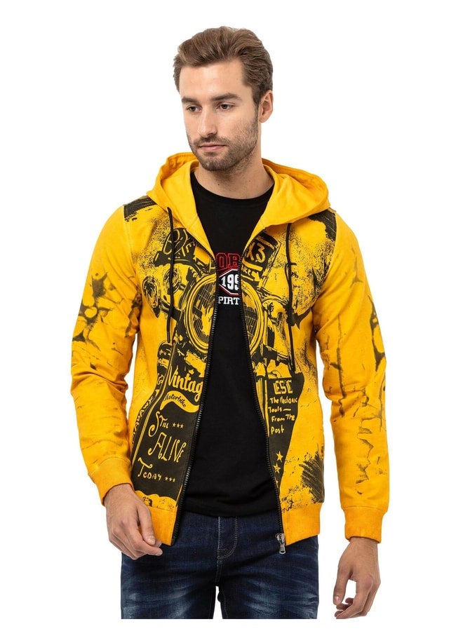 Cipo & Baxx CL561 Moto Casual Zippered Men's Sweatshirt. - Image 2