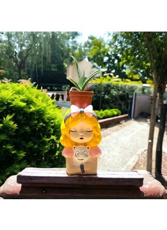 Taşdevri Life Tasdevri Life Pencil Holder Succulent Flower Pot Holder Figurine Girl Large Size  - Image 4