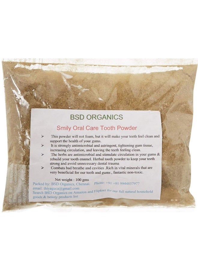 BSD Organics BSD Organics SmilY Oral care Tooth Powder/Palpodi/Dant powder for Strong teeth, Bad breath, Gum bleeding and more -100 grams 