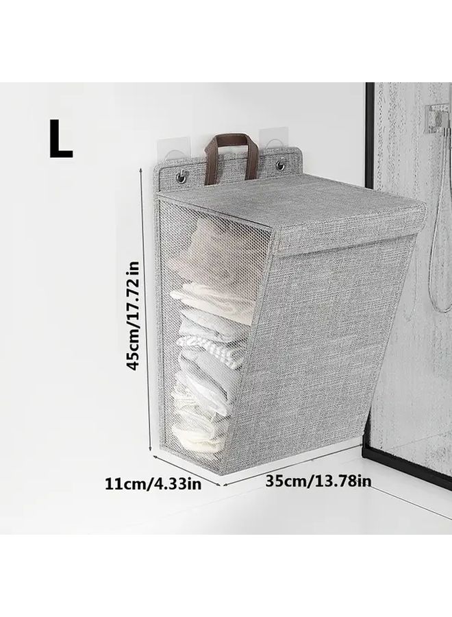 Large XL Wall Mounted Laundry Hamper Organizer Foldable Clothes Basket Multiple Compartments - Image 4