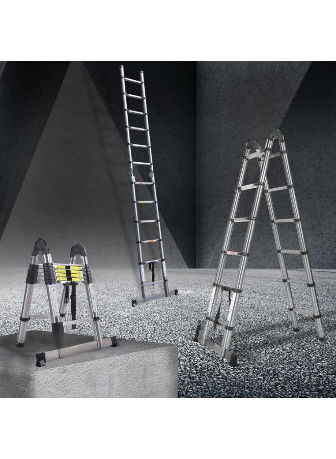 Double Telescopic Ladder 4.2M Foldable Multi-Purpose Extendable Ladder for Home, Professional and Commercial Use - Image 1