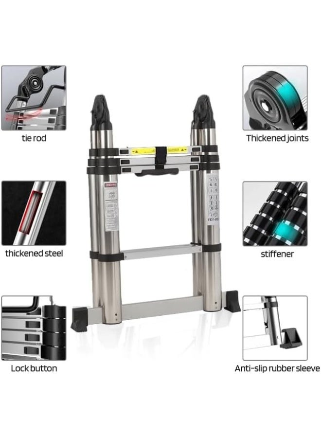 Double Telescopic Ladder 4.2M Foldable Multi-Purpose Extendable Ladder for Home, Professional and Commercial Use - Image 3