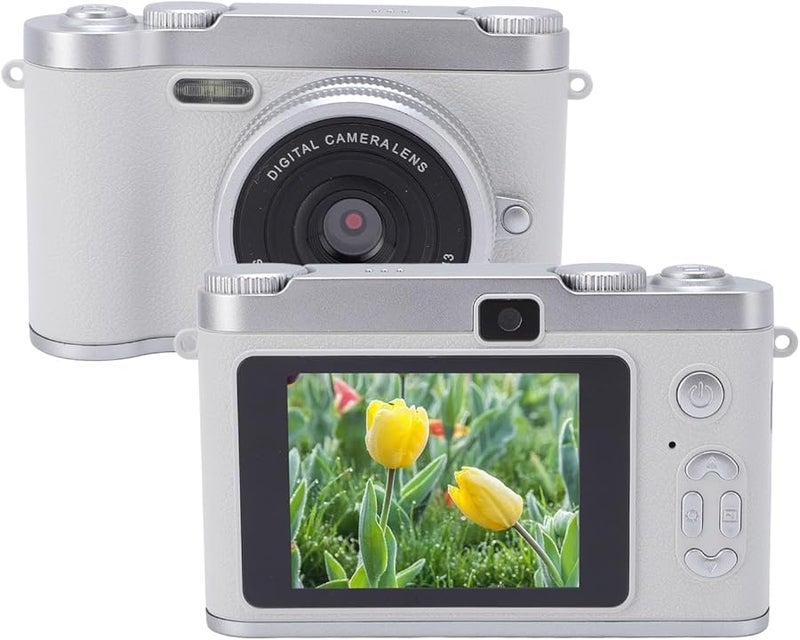 FILFEEL Silver Slim Digital Camera 48MP Dual Camera 8X Zoom Image Stabilization - Image 3