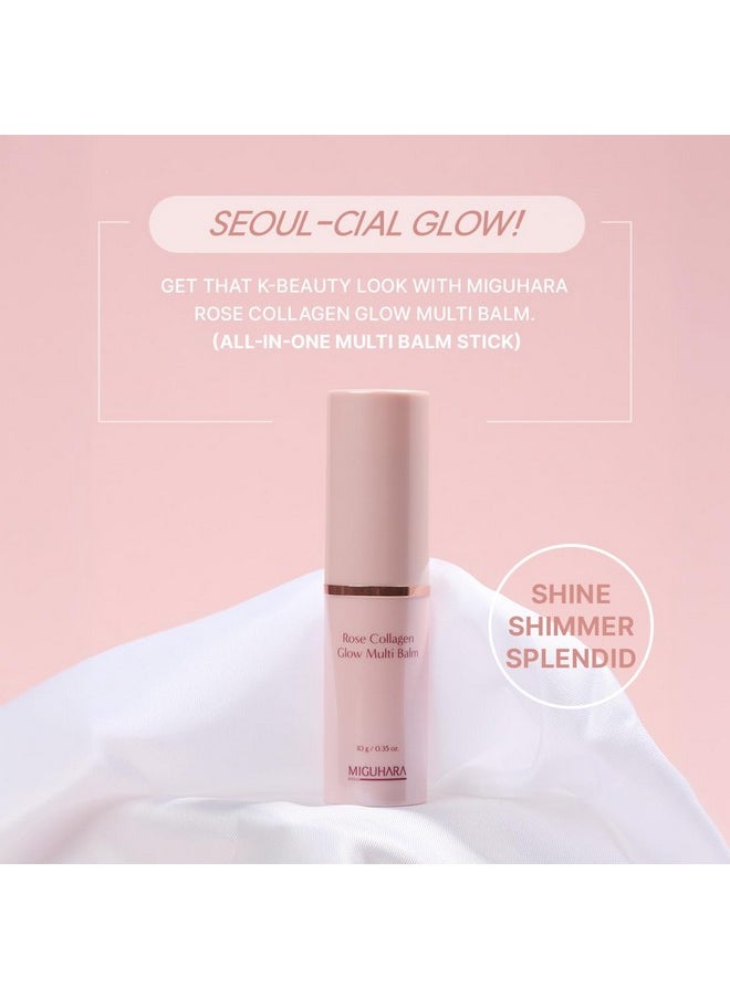 MIGUHARA Rose Collagen Glow Multi Balm Korean Skincare Allinone Hydrating Multi Balm Stick (10G/0.35 Oz.)  - Image 2