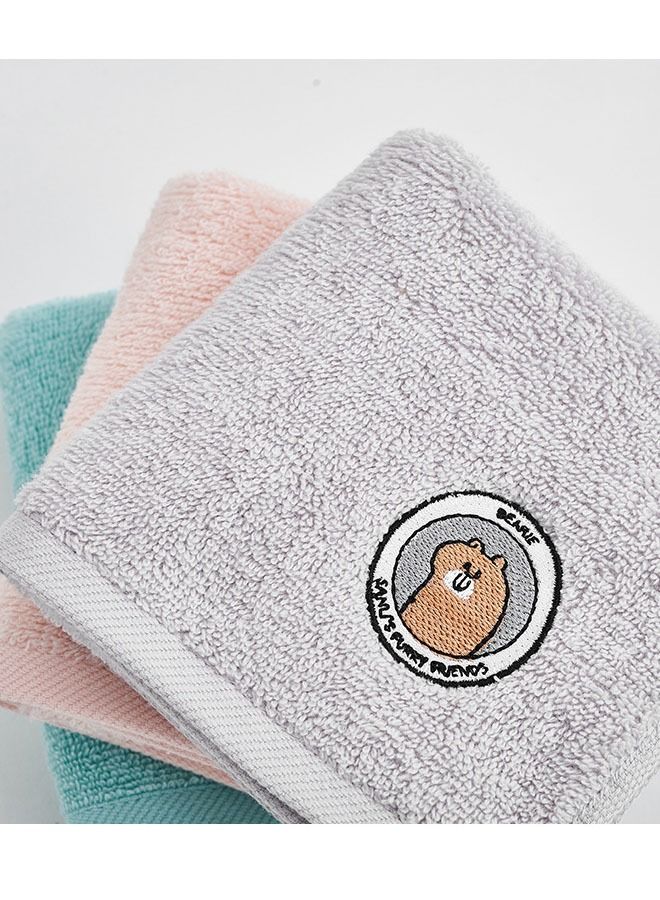 سانلي 4 قطعة عالية الجودة منشفة من القطن الخالص للأطفال 25 * 50 سم - Image 3