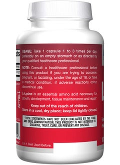jarrow formulas Llysine Capsules 500 Mg 100 Count  - Image 3
