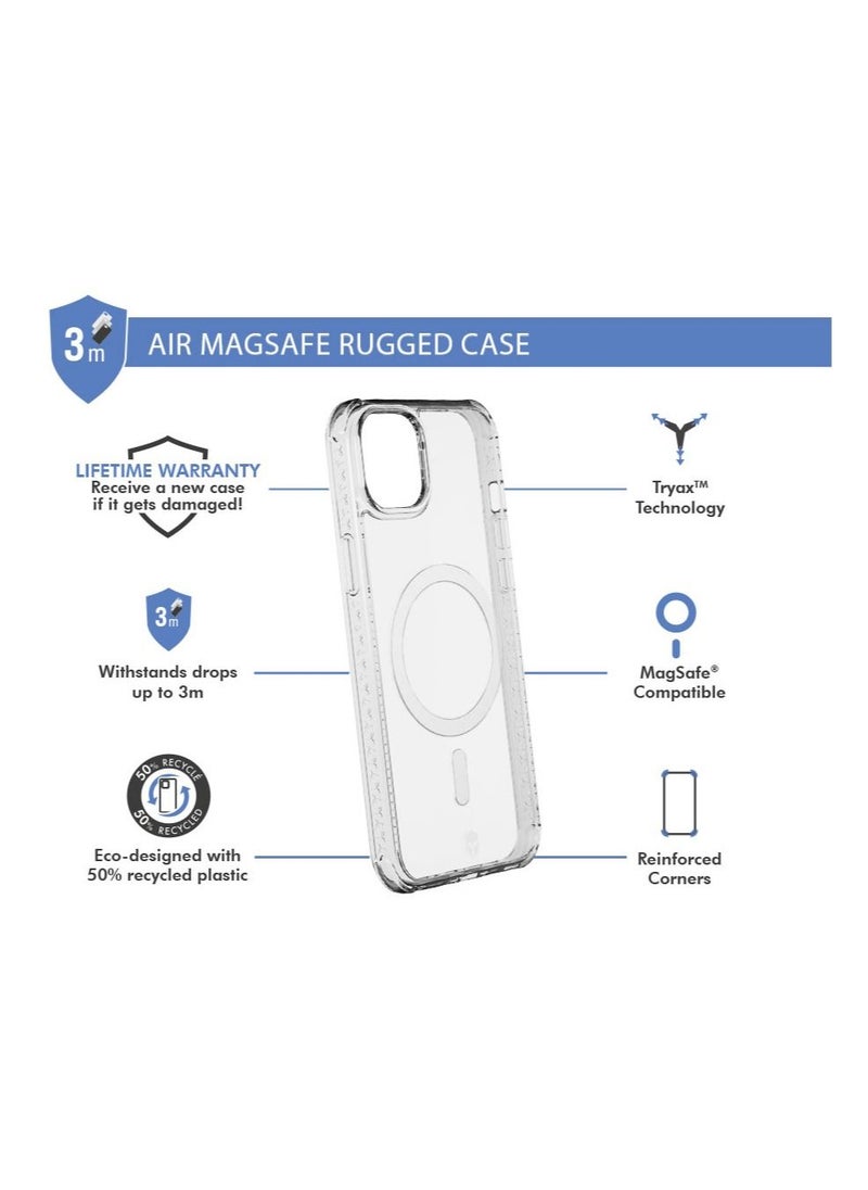 FORCE Force Case iPhone 14 Plus MagSafe Compatible AIR Reinforced Case Lifetime Warranty Transparent 50% Recycled plastic  - Image 2