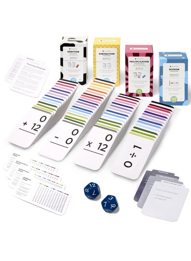 Think Tank Scholar Think Tank Scholar Math Flash Cards (Bulk 20 Case Pack) Addition, Subtraction, Multiplication, Division - 10 Games - Toddlers 2-4 - Kids Ages 4-8 in Kindergarten, 1st, 2nd, 3rd 4th, 5th, 6th Grade  - Image 1