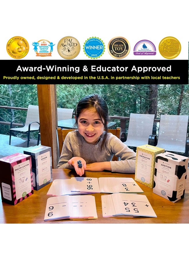 Think Tank Scholar Think Tank Scholar Math Flash Cards (Bulk 20 Case Pack) Addition, Subtraction, Multiplication, Division - 10 Games - Toddlers 2-4 - Kids Ages 4-8 in Kindergarten, 1st, 2nd, 3rd 4th, 5th, 6th Grade  - Image 2