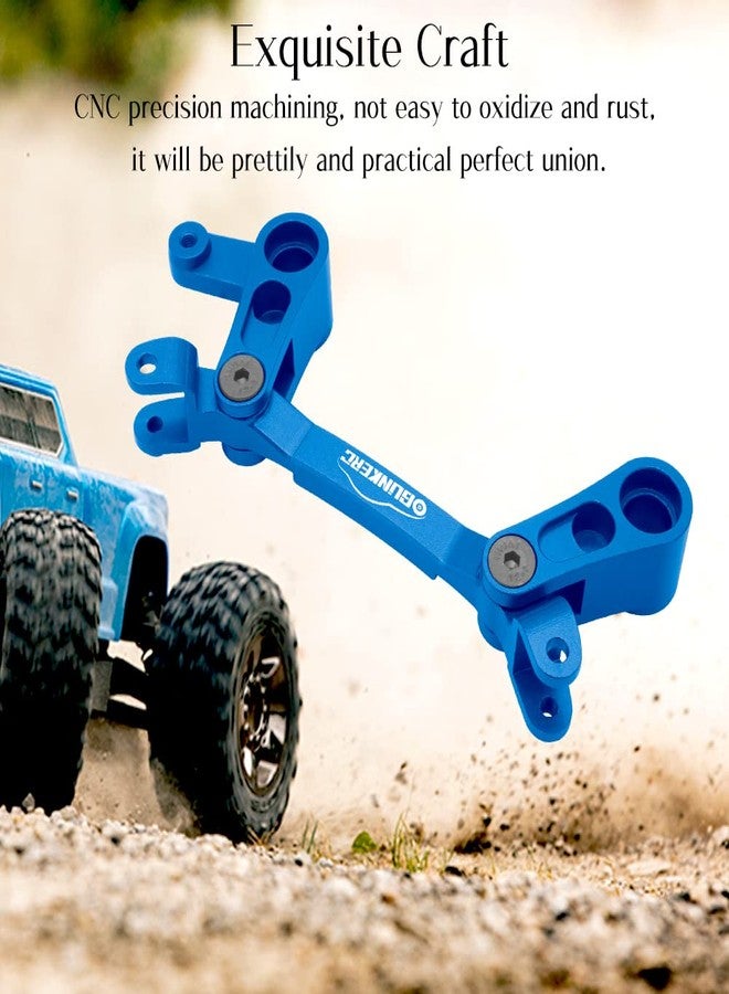OGUNKE RC Aluminum Alloy Steering Bellcrank and Steering Link for 1/10 Arrma Senton 4X4 Granite 4X4 Typhon 4X4 Kraton 4X4 (Blue) - Image 4