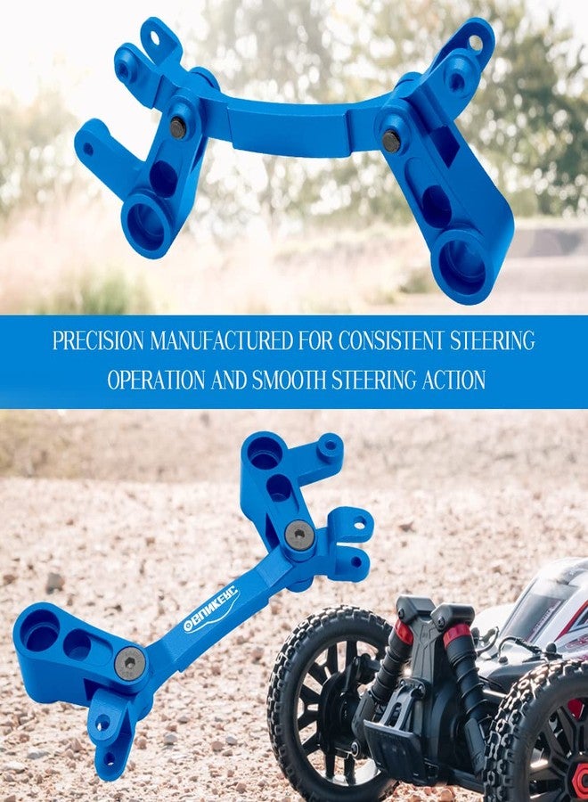 OGUNKE RC Aluminum Alloy Steering Bellcrank and Steering Link for 1/10 Arrma Senton 4X4 Granite 4X4 Typhon 4X4 Kraton 4X4 (Blue) - Image 5