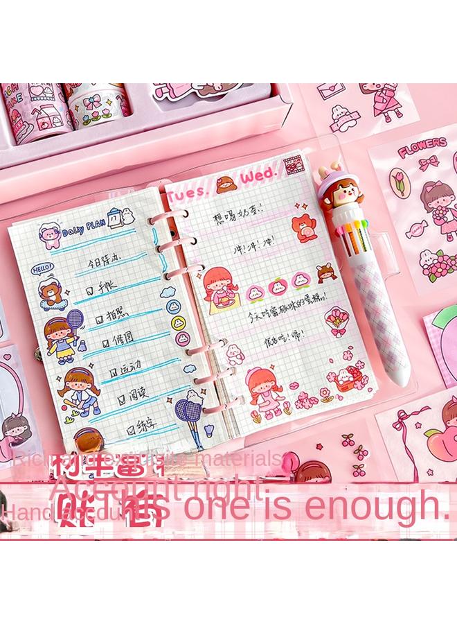 Bluejw Cute Hand Account Book Suit Gift Box Net Red High Color Value Notebook 2024 Hand Account Material Big X20 - Image 4