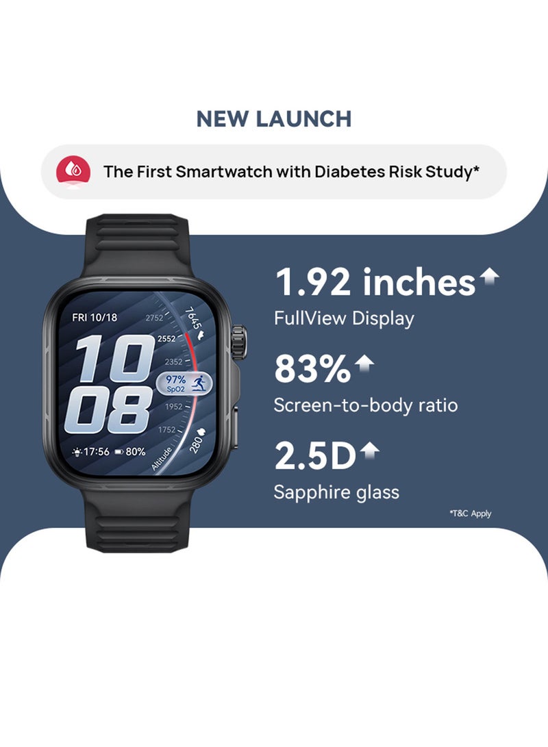 HUAWEI WATCH FIT 5 Pro Smartwatch, 1.92" FullView Display, up to 10-Day Battery Life, Outdoor Experience, Mini Workout, Health Management, Sleep & Heart Monitor, ECG, NFC, iOS & Android, black - Image 1