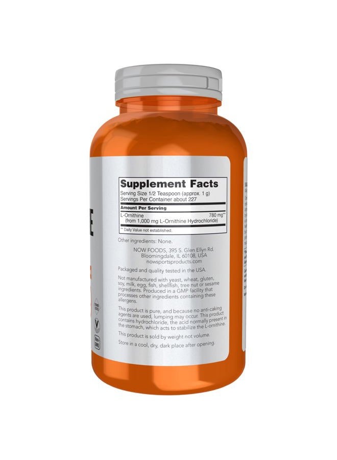 now Sports Nutrition, L- Ornithine Powder, Protein Metabolism* and Urea Detox*, Amino Acids, 8-Ounce - Image 2