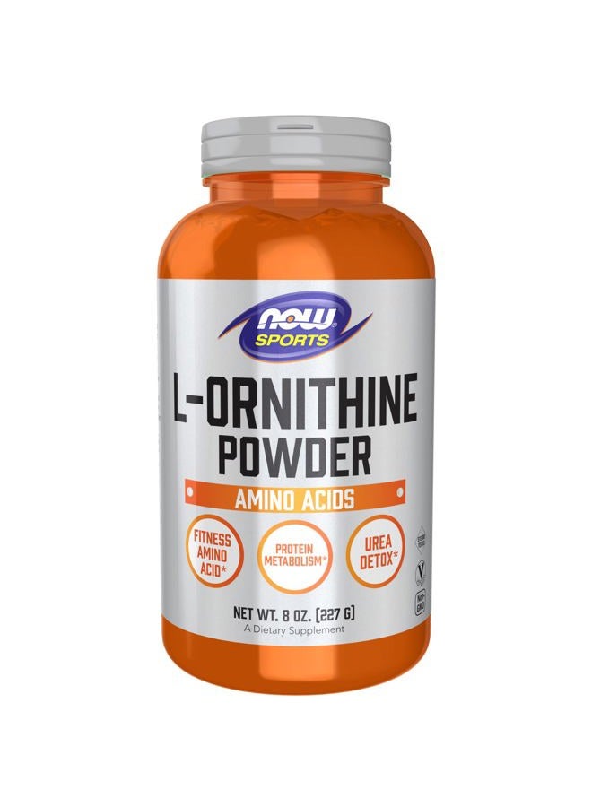 now Sports Nutrition, L- Ornithine Powder, Protein Metabolism* and Urea Detox*, Amino Acids, 8-Ounce - Image 1