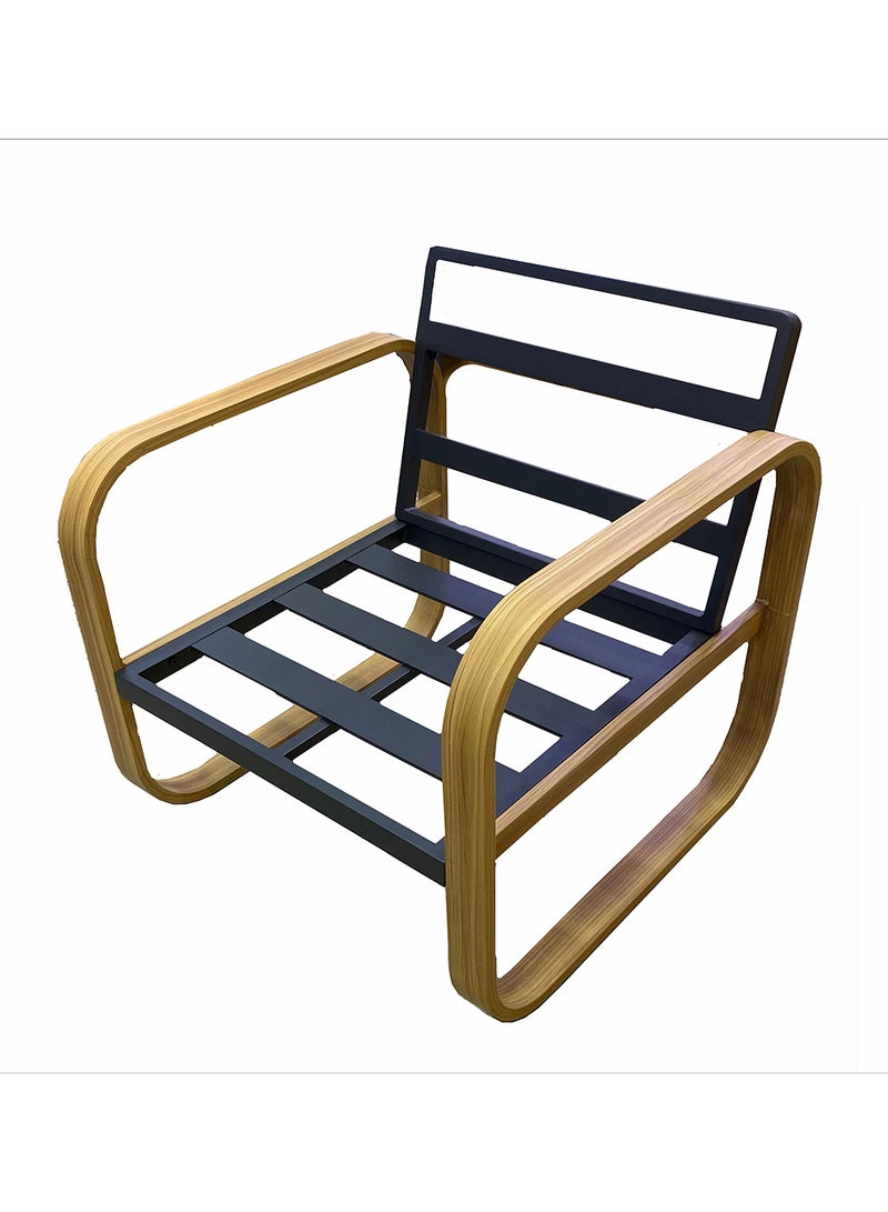 Oasis Casual Outdoor 7 Seater Sofa Aluminium Sofa Wooden Paint - Image 4