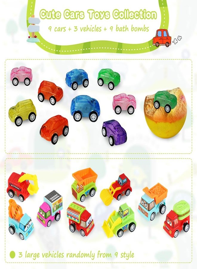Santrela Bath Bombs for Kids with Surprise Toys Inside, 6 Pack Bath Bombs Gift Set with Pull-Back Vehicles Cars, Fun and Bright Colors Bubble Set, Car Bath Toys for Boys Girls Birthday, Easter Basket Stuffers - Image 4