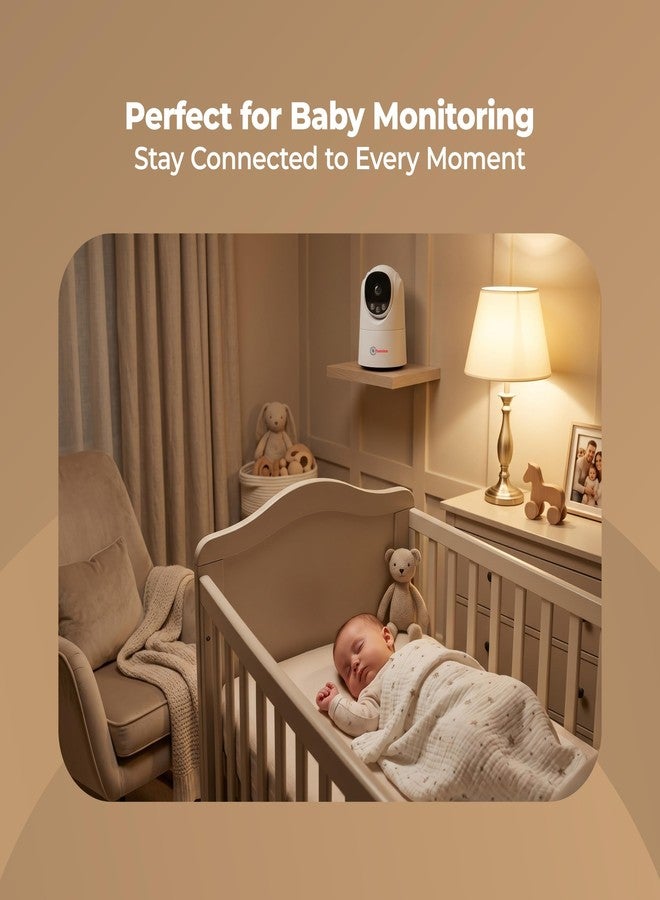 Trueview 3MP WiFi Robot Camera | Baby Monitoring & Home Security | Night Vision | AI Motion Tracking | 360° Pan Tilt | Two-Way Talk | Alexa | T18296S - Image 5