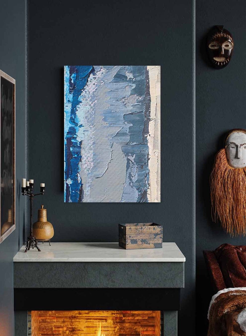 لوحة كانفاس على إطار خشبي، تصميم الوان متداخلة، للمنزل، غرفة المعيشة، المكتب، الديكور - Image 3