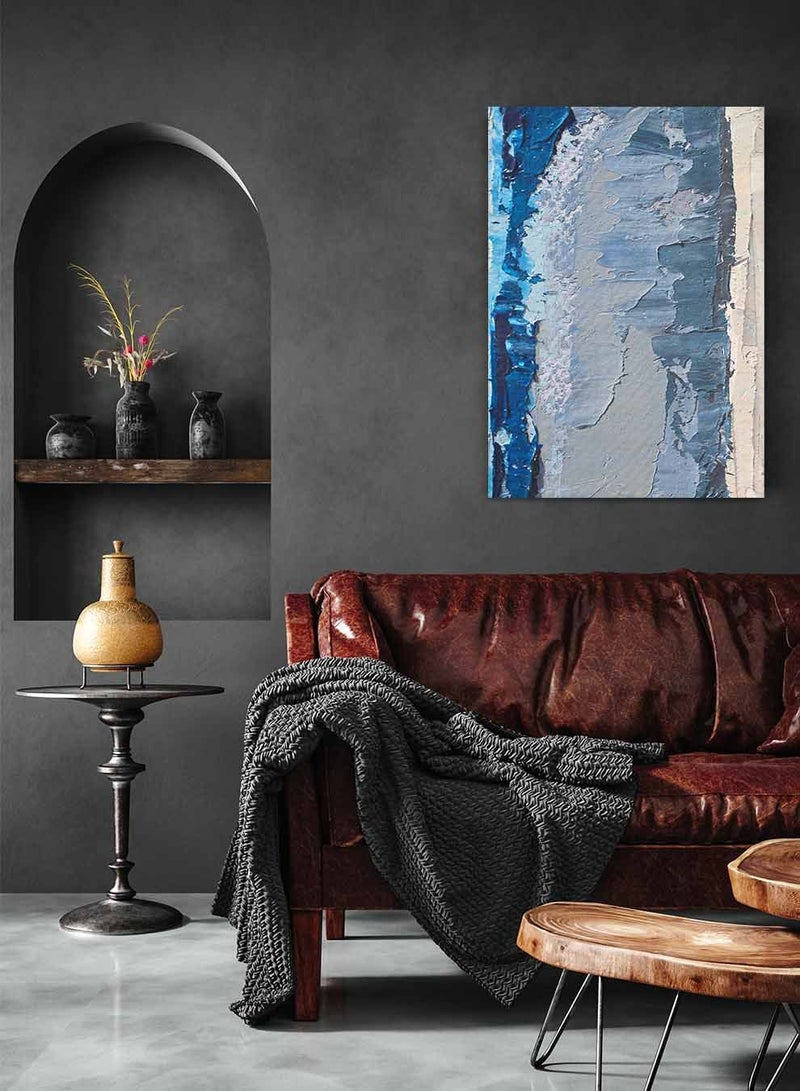 لوحة كانفاس على إطار خشبي، تصميم الوان متداخلة، للمنزل، غرفة المعيشة، المكتب، الديكور - Image 4